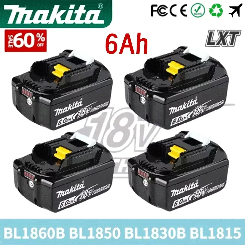 100% new Makita Lithium Battery 5/6/9Ah, used for Makita 18V Battery BL1860B BL1850B BL1840 BL1860 BL1815 Makita Charger