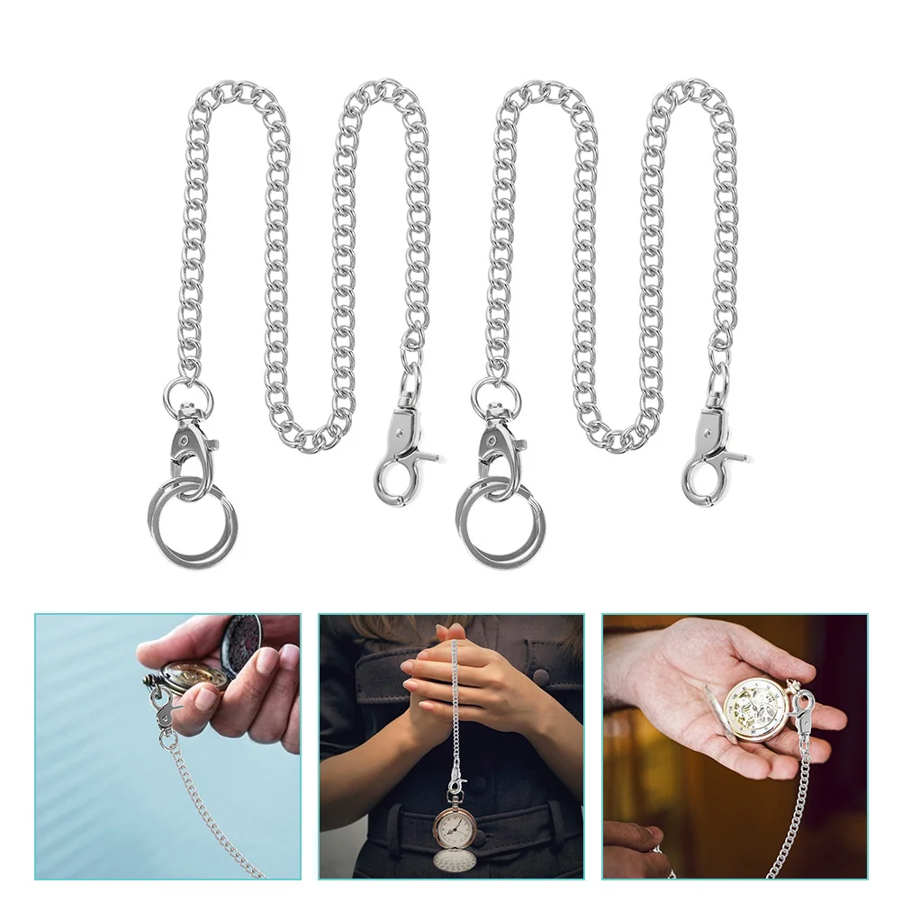 

2Pcs Metal Waist Chain High Grade Decorative Pants Chain for Women Stylish Lightweight Portable Jeans Accessory Gift