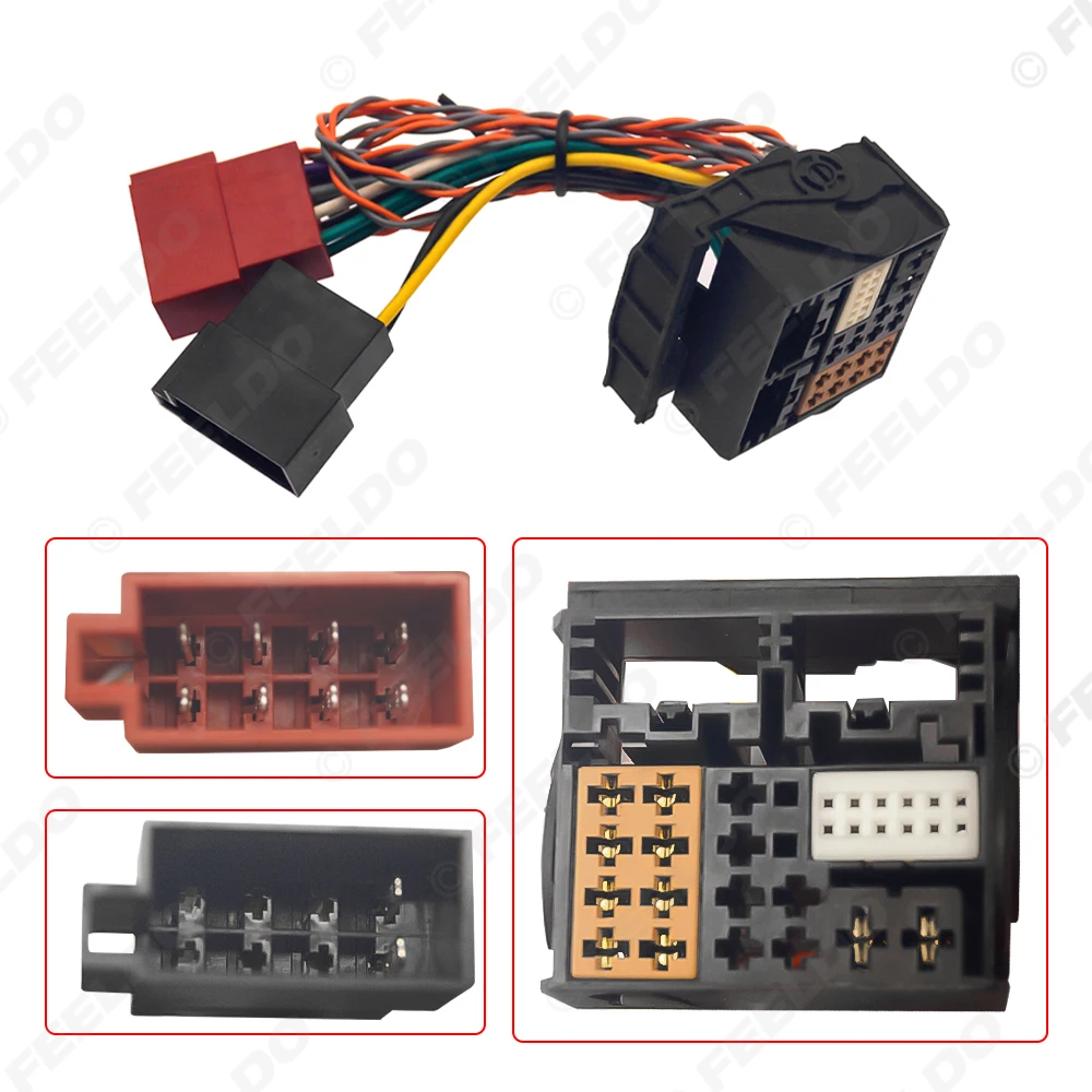 ISO To Quadlock Adapter For VW PQ/MIB Radio RCD360/RCD410/RCD440/RCD360Pro/RCD440Pro