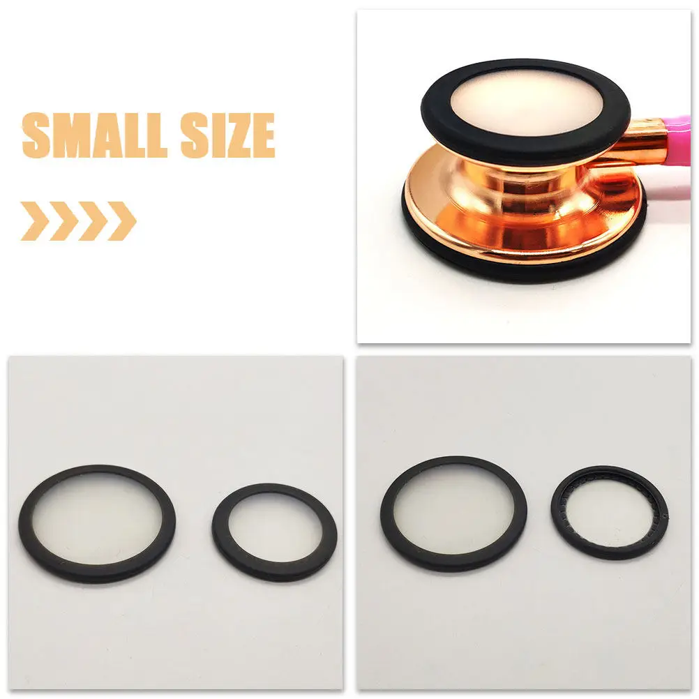 2Sets Stethoscope Diaphragm Bell Cover Replacement PVC Pediatric Adult Spare Parts for Stethoscope Accessories and Covers view 5