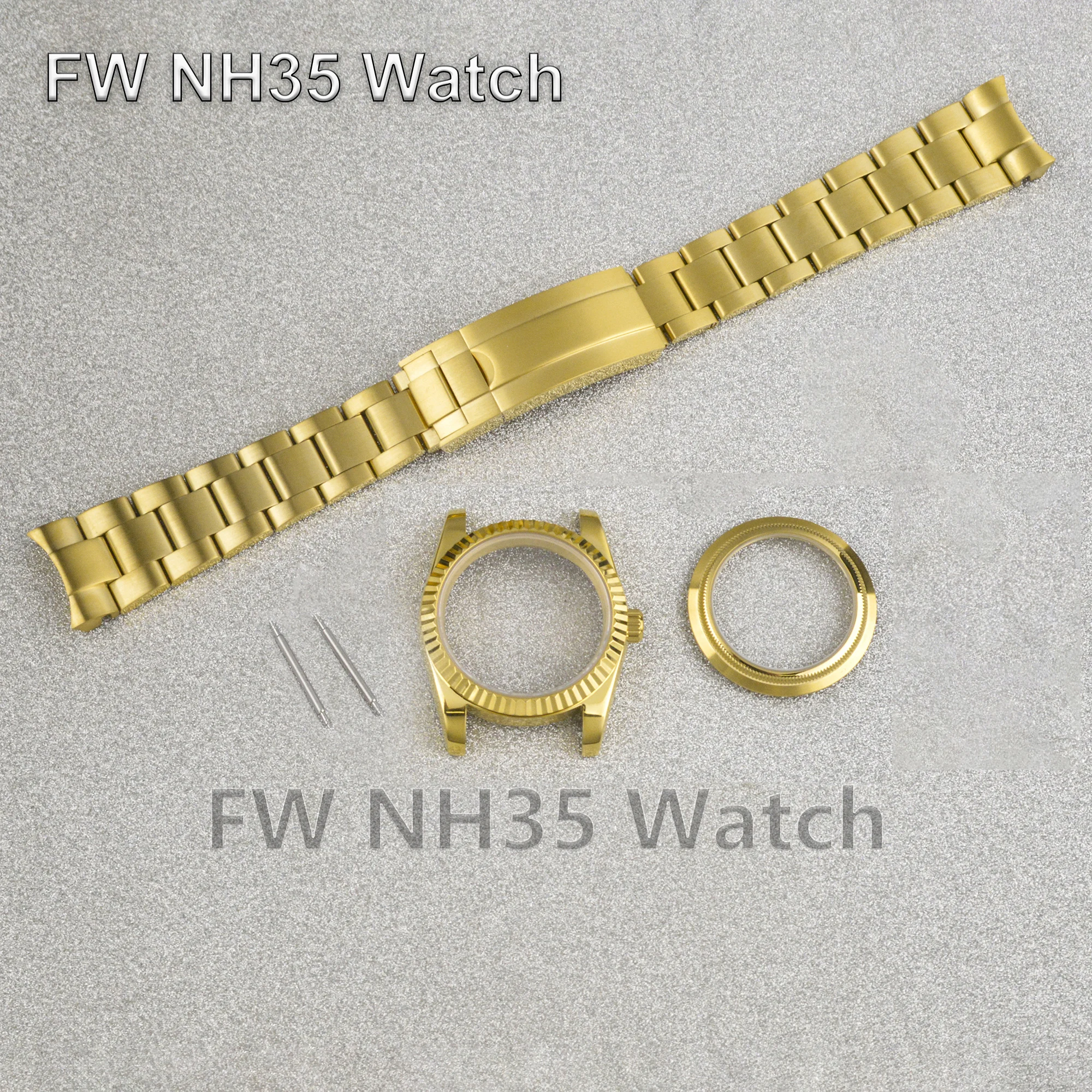 Stainless Steel NH35 Watch Case Oyster Strap Waterproof Case for Datejust High Quality Watch Mod Parts fit NH34/35/36 Movement