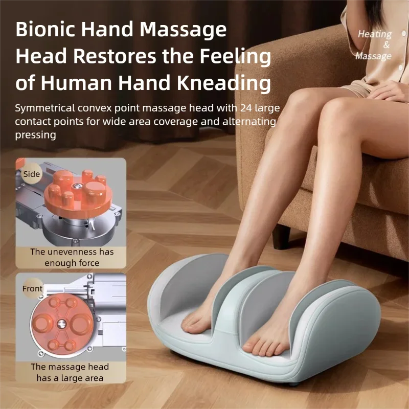 Foot Massage Machine with Heat Air Bag Shiatsu Feet Calf Massager with Remote Control Auto-Off Timers Deep Kneading Relaxation
