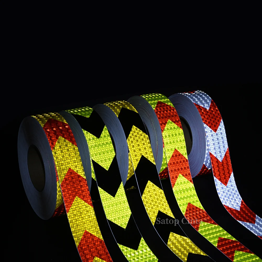 5cm*50m Reflective Tapes Adhesive Twill Reflective Safety Film  Waterproof High Visibility Reflectors For Marking Areas Vehicles