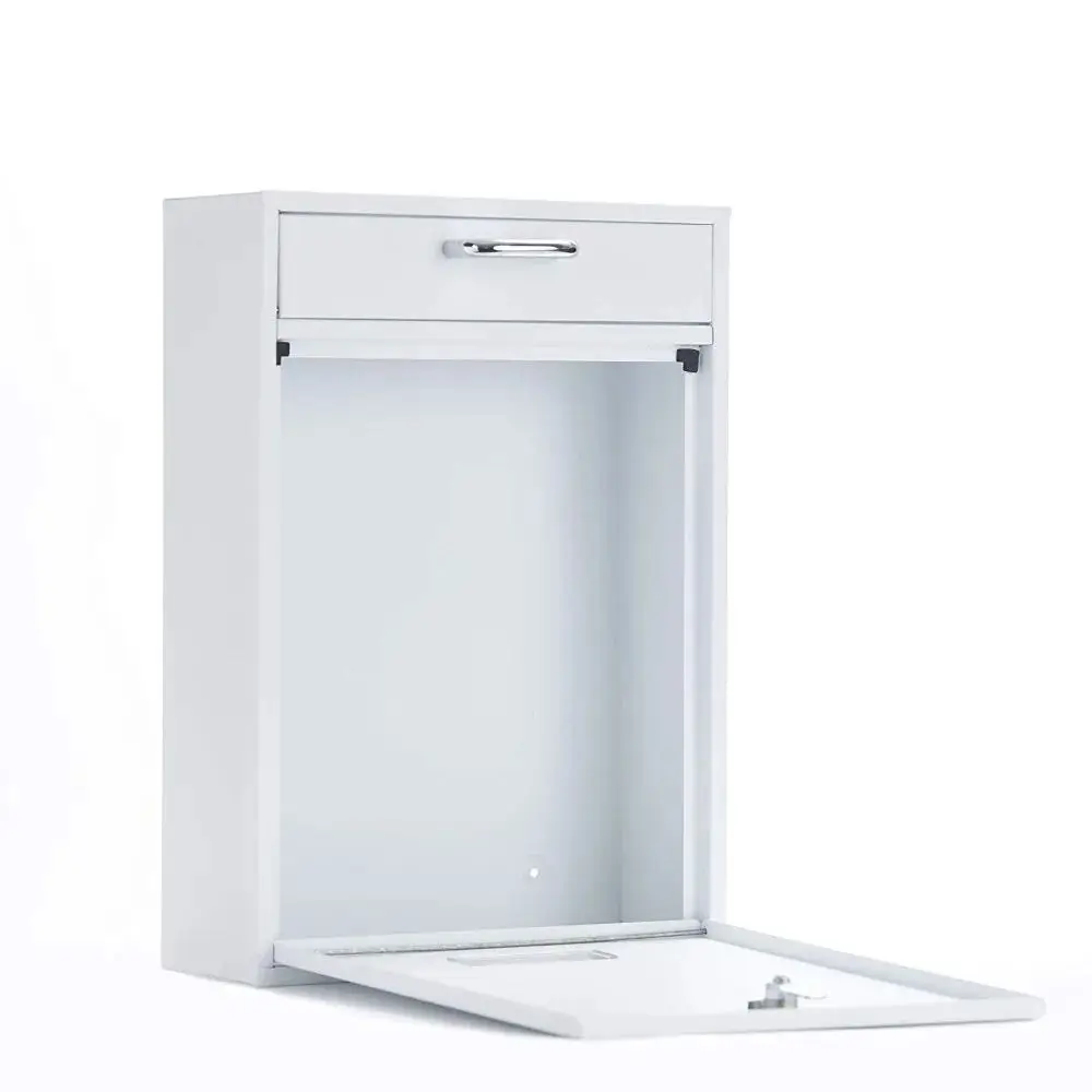 صندوق بريد مثبت على الحائط مقاوم للمطر مع مفتاحين، صناديق حروف صفيح، قفل آمن، صندوق اقتراحات معدني مقاوم للصدأ عبر البريد الإلكتروني للحديقة #3