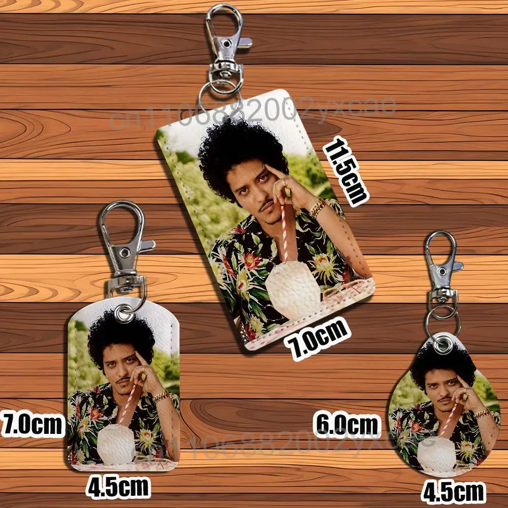 I Just Might Bruno Mars Leather Keychain Badge Holder with Lanyard - ID/Access Card Holder, Key Ring Accessory, Gift Option image 6