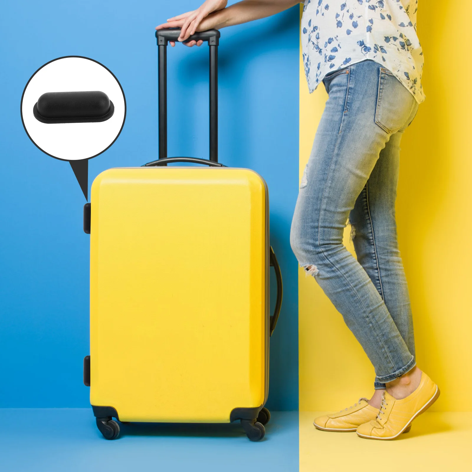 

20Pcs Luggage Feet Pads Durable Plastic Foot Studs for Travel Cases Anti-Slip Protection Easy Installation Bottom Side