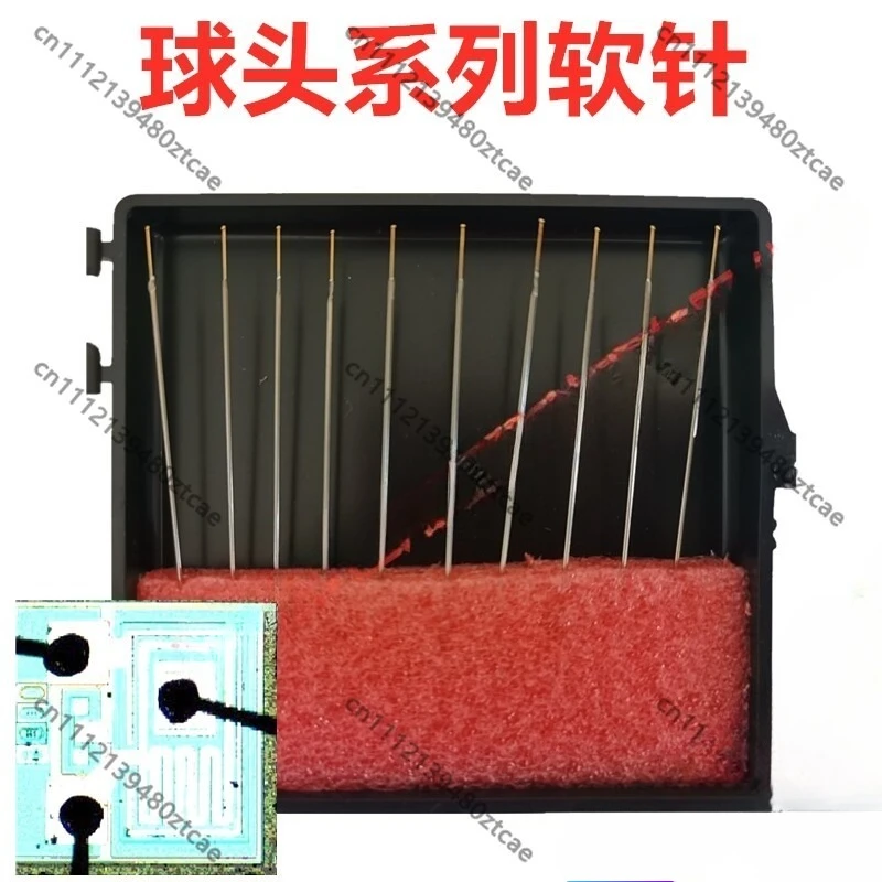 Ball Head Soft Tungsten Probe High Voltage DC Round Tip Test Needle For Semiconductor Wafer Chip Probe Station Parts