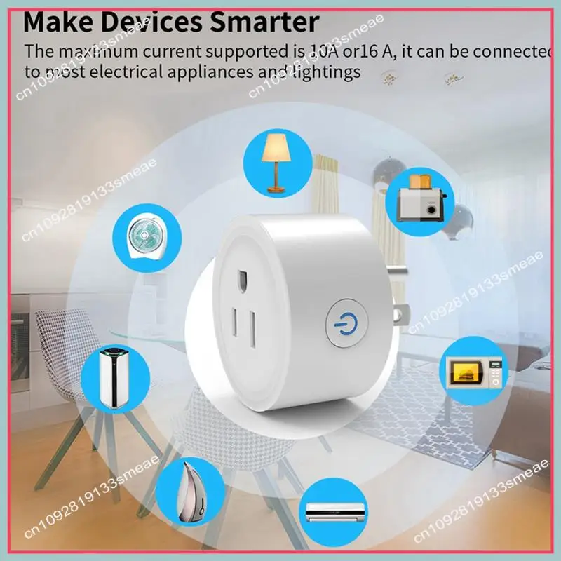 N94R Zigbee Smart Voice Control 16A met stroombewaking en timingfunctie voor Alexa Google US Plug