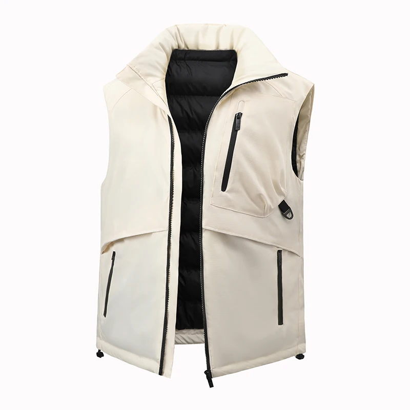 

Thickened Warm Cotton Vest Hot Quality Men Clothing Autumn Winter Zipper Roupas Masculinas Sleeveless Comfortable Classic Parkas