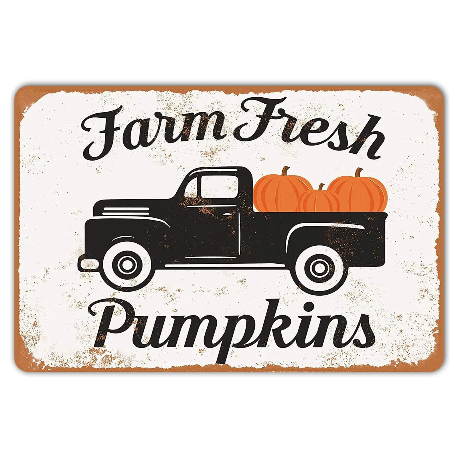 Agedsign Farm Fresh Pumpkins Metal Tin Sign 12x8 Inches Retro Vintage Decor, Farmhouse Decor Easter Gift Ideas for Friends