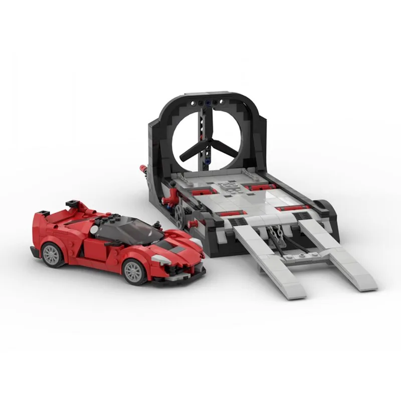 

Трактор Ferraried, регулируемый динамометр с полным приводом, игрушечный блок для автомобиля, сборка модели автомобиля, комплект, подарок, сделай сам, коллекции, сцена