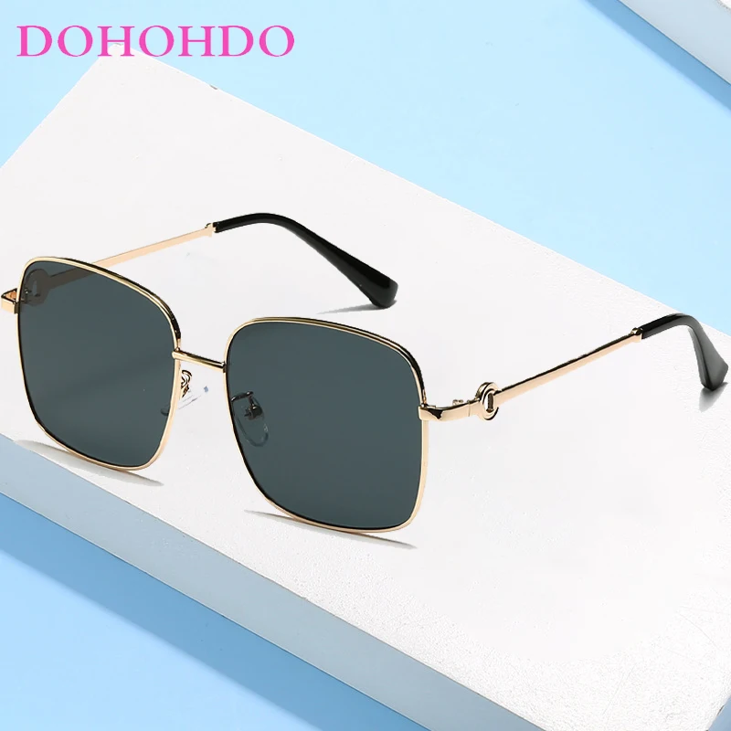 

DOHOHDO Luxury Brand Square Eyeglasses Women 2024 Retro Trendy Men Sunglasses Fashion New Gradient Male Sun Glasses UV400 Shades