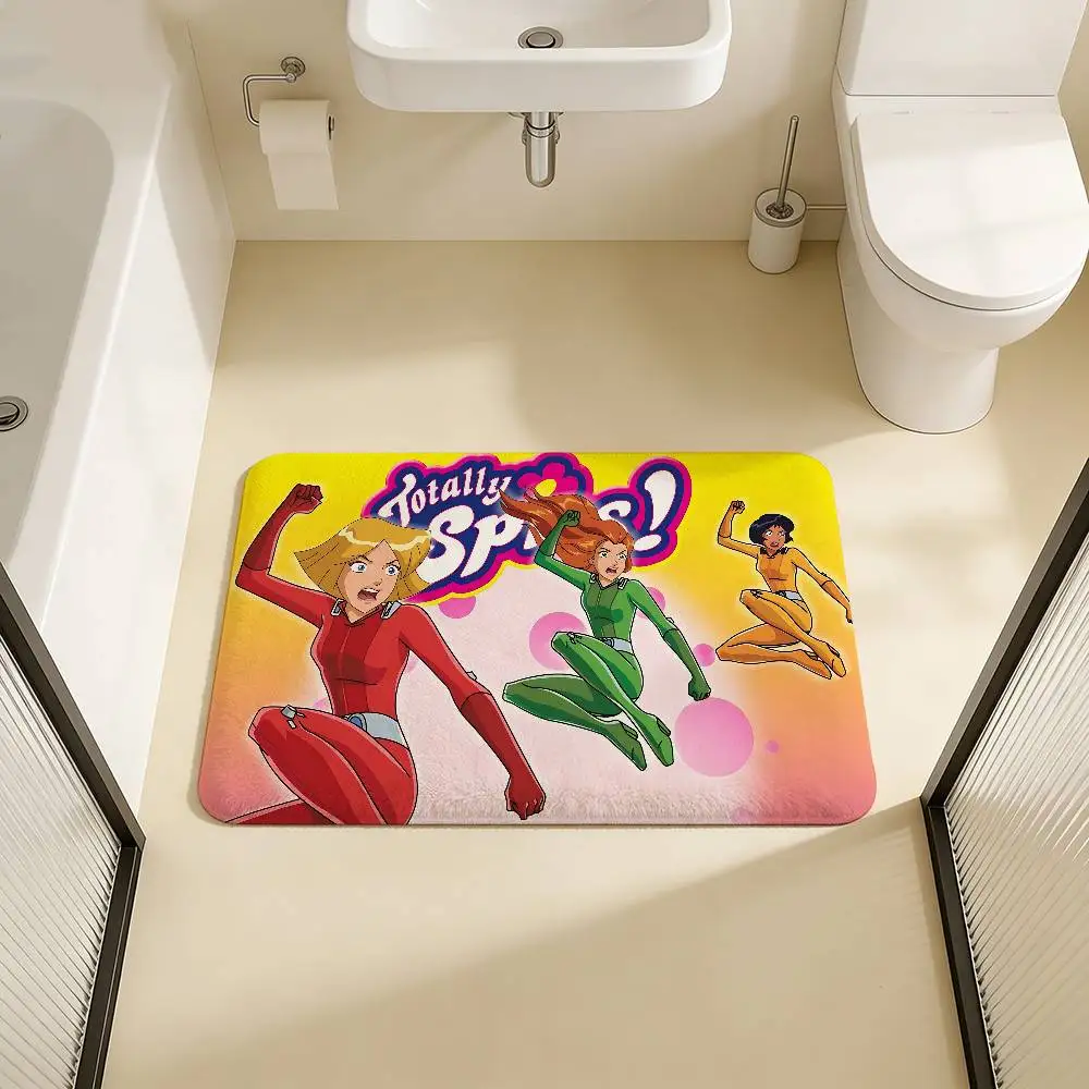 Cartoon T-Totally S-Spies Floor Mat Rectangle Anti-slip Home Soft Badmat Front Door Indoor Outdoor Mat Welcome Doormat