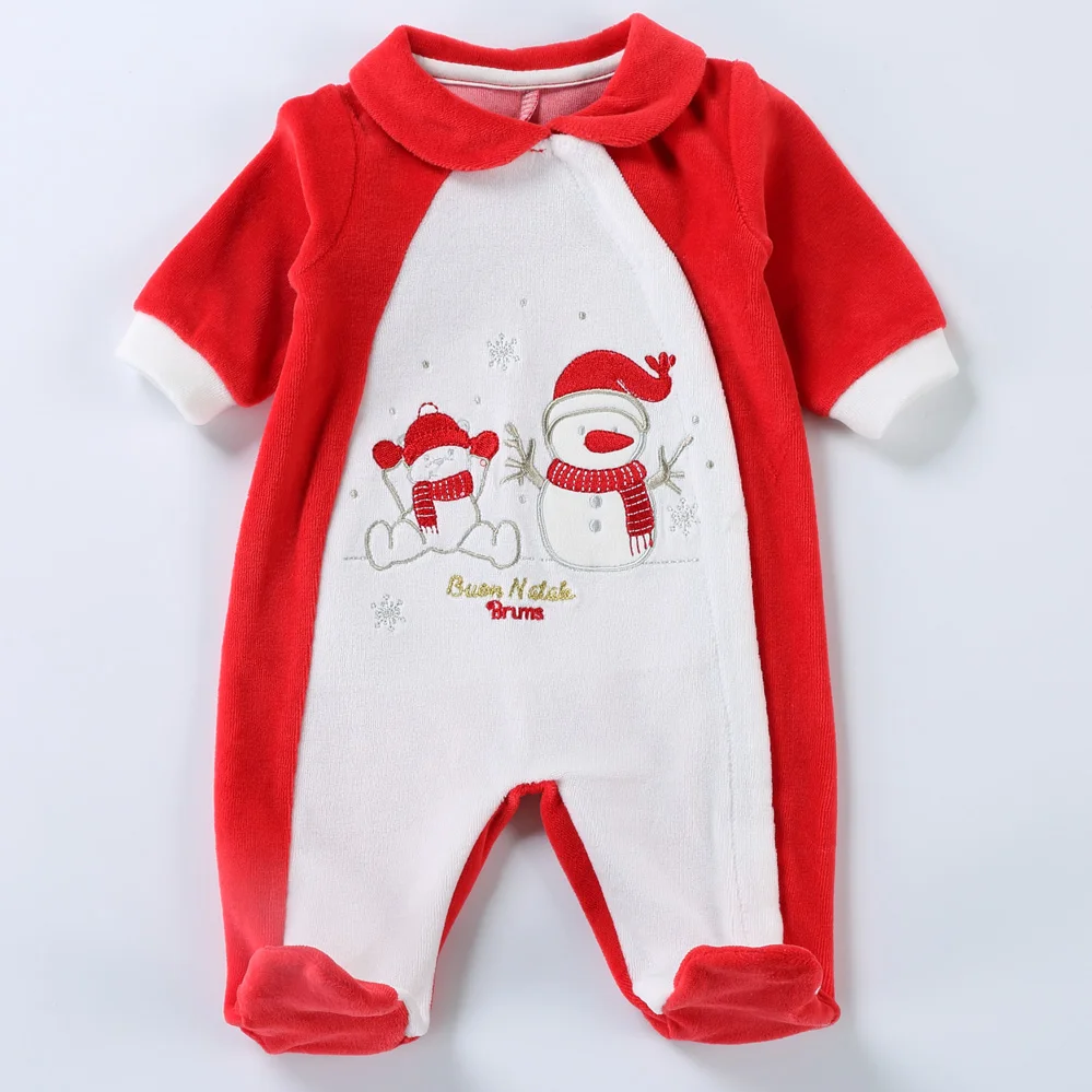 

Baby velvet rompers clothes newborn long sleeve Unisex onesies pyjamas newborn baby girl boy footed overalls jumpsuit outfit