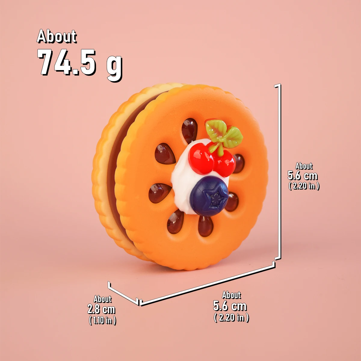 Multifunctional Spice Crusher Creative Cookie Decoration Metal Grinder for Kitchen 2.2in 5.6cm 1PC