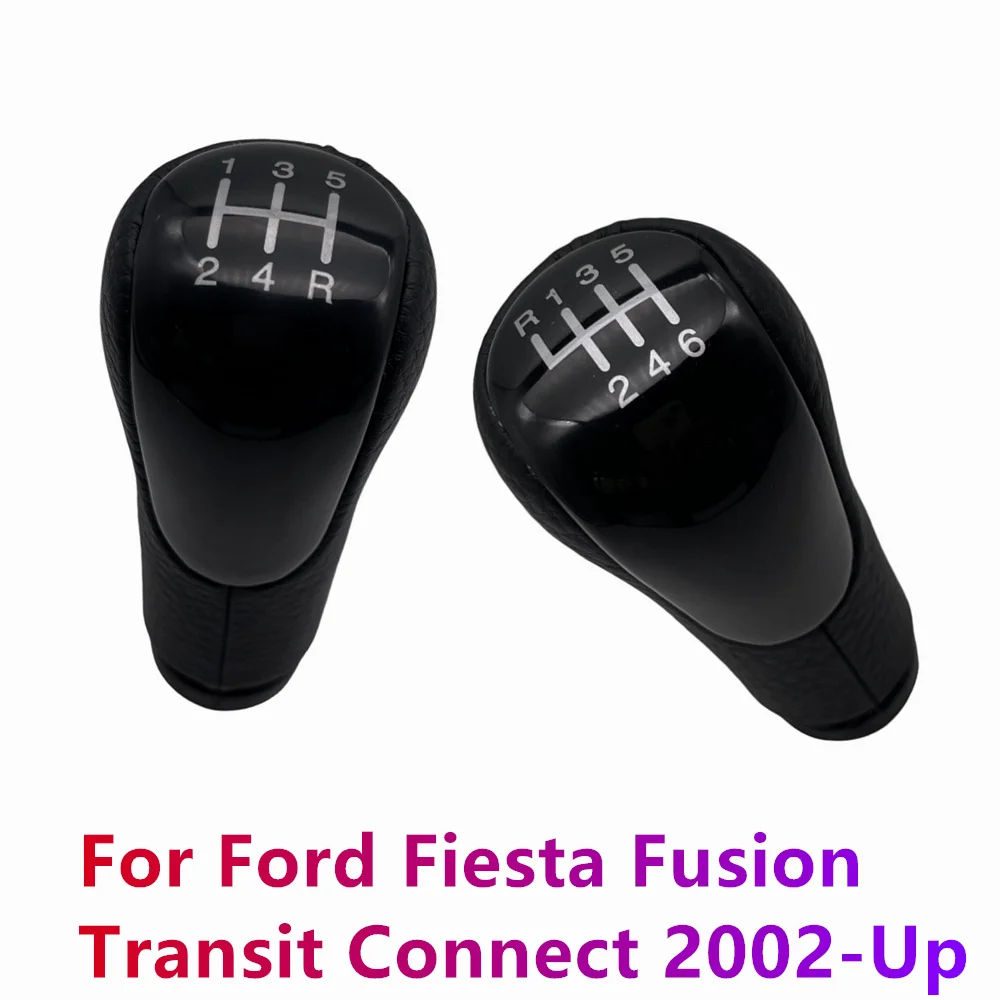 Gear Shift Knob Leather Shifter Gaiter Boot Cover Case For Ford Fiesta Fusion Transit Connect 2002 2003 2004 2005 2006 2007 2008