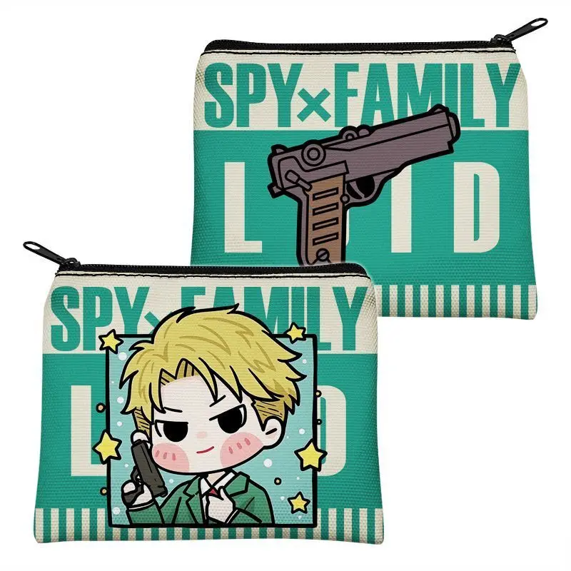 Spy X Family Anime Fan Merchandise Canvas Coin Purse Bag Aniya Lloyd Joel Portable Storage Anime