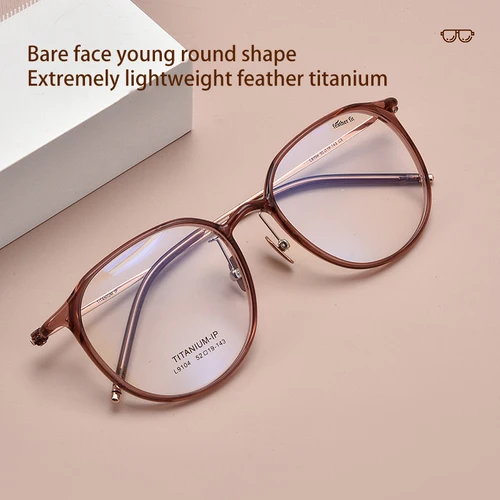 VICKY, nuevas gafas simples ultraligeras de titanio puro, diseños de moda, gafas antiluz azul, prescripción personalizable