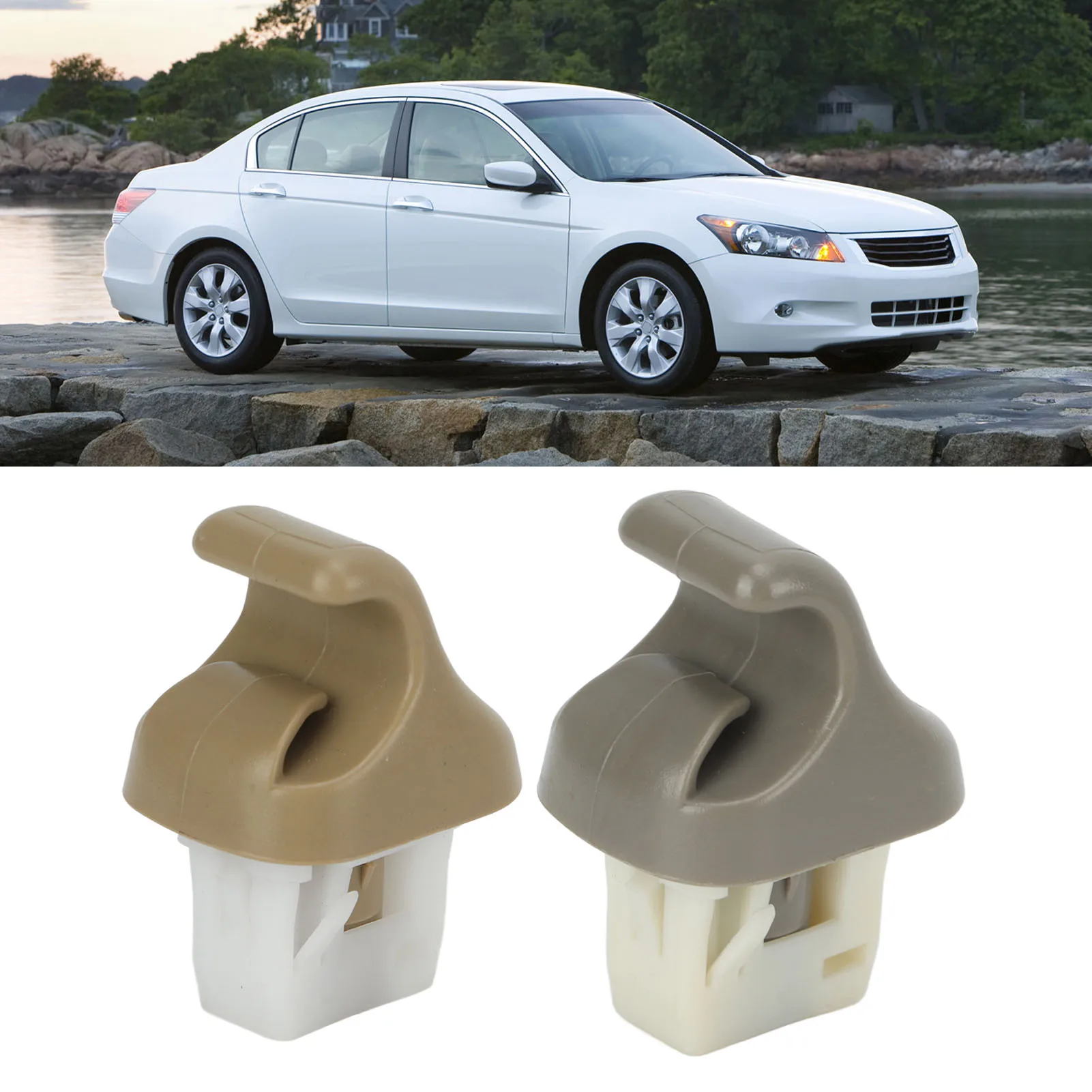 Sunvisor Clip ABS 88217‑TA0‑A02ZA Sunshade Holder Hook Replacement for Honda Accord 2008 2009 2010 2011‑2012