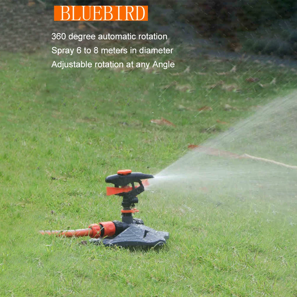 Orange Degree Automatic Nozzle Orange Automatic Watering Easy Efficient Large Lawn Sprinkler Hose Degree Range