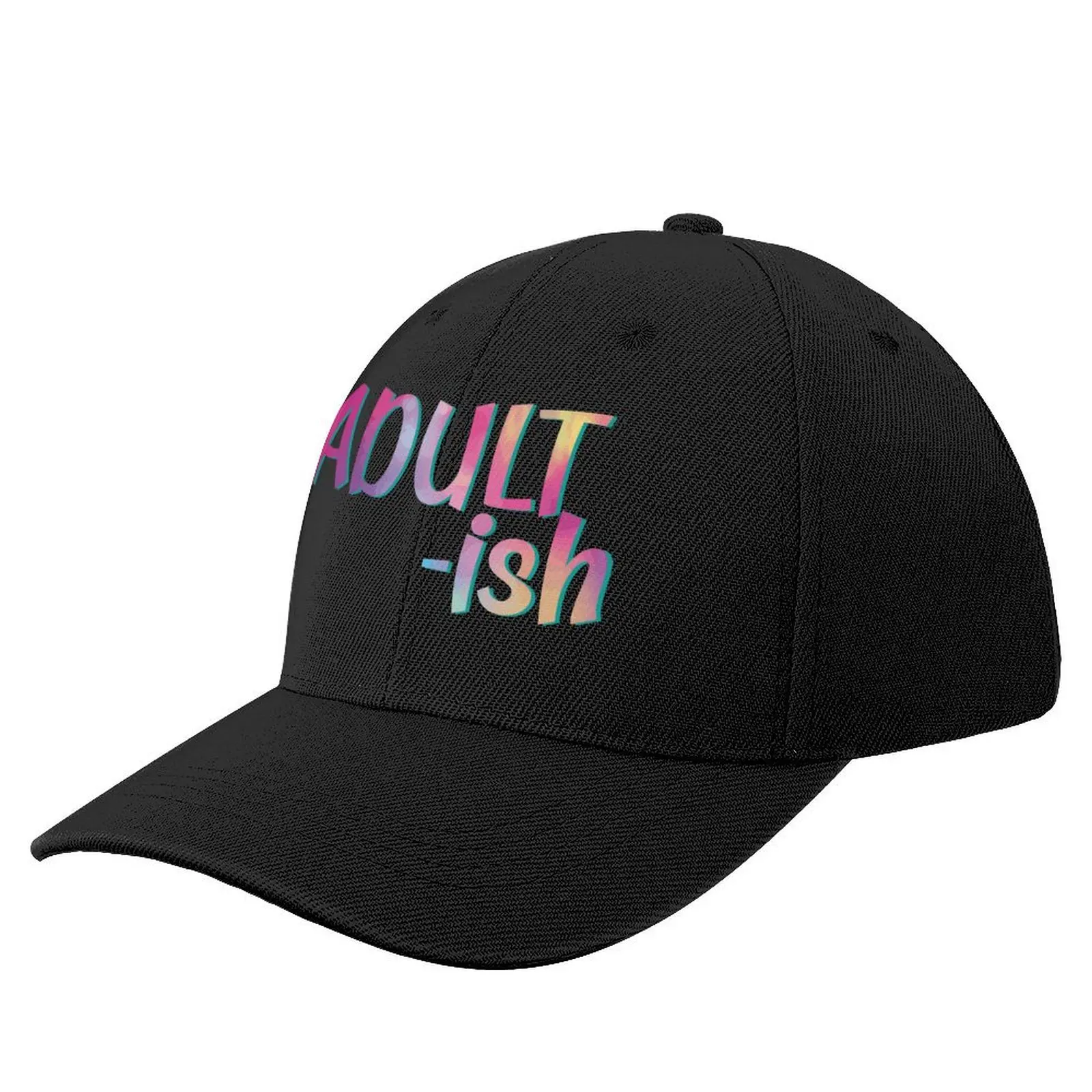 

Adult-ish adulting adultish funny sarcastic adulthood joke holographic kawaii pastel acqua color Baseball Cap