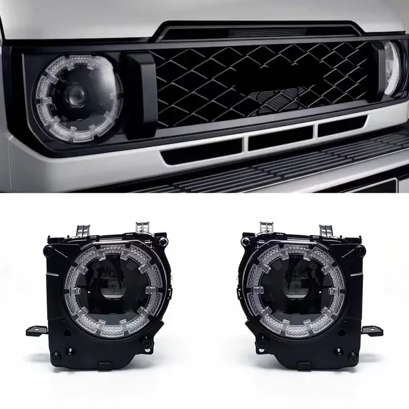 RGB Headlight Conversion Kit for Land Cruiser LC76 2024-2026 Customizable LED Head Lamp Upgrade Off-Road RGB Lighting