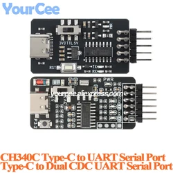 5pcs/1pc CH340C STC ISP Microcontroller Program Automatically Downloads Programmer Module USB Type-C to UART Serial Port Board