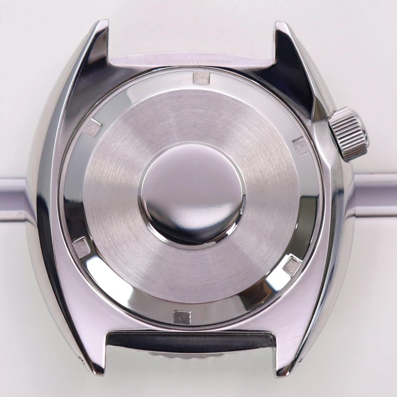 Silbernes 45-mm-Gehäuse für Herrenuhren mit Kapitelring für Mod Abalone NH35 NH36 NH34/38 4R36 Uhrwerk, 28,5-mm-Zifferblatt, einseitig drehbare Lünette – Detail 6