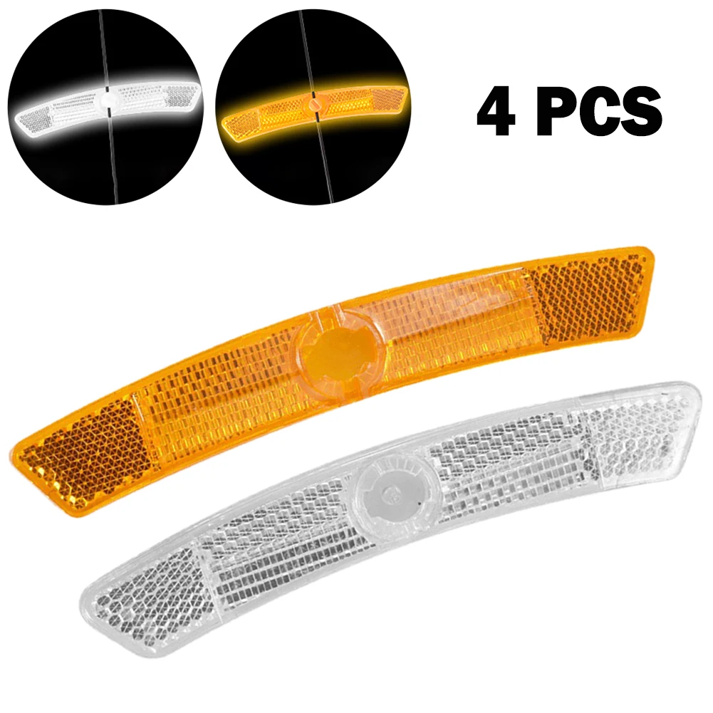 4pcs Bike Spoke Reflector Mountain Bike Steel Rim Spoke Reflectors Bicycle Parts Cycling Acessories Safety