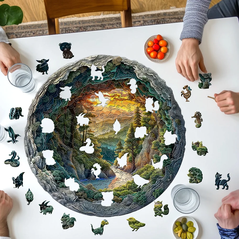 สัมผัสความสงบของธรรมชาติและความสุขของงานฝีมือด้วยปริศนาไม้ภูเขาและแม่น้ําของเรา สร้างขึ้นสําหรับผู้ใหญ่ seeki