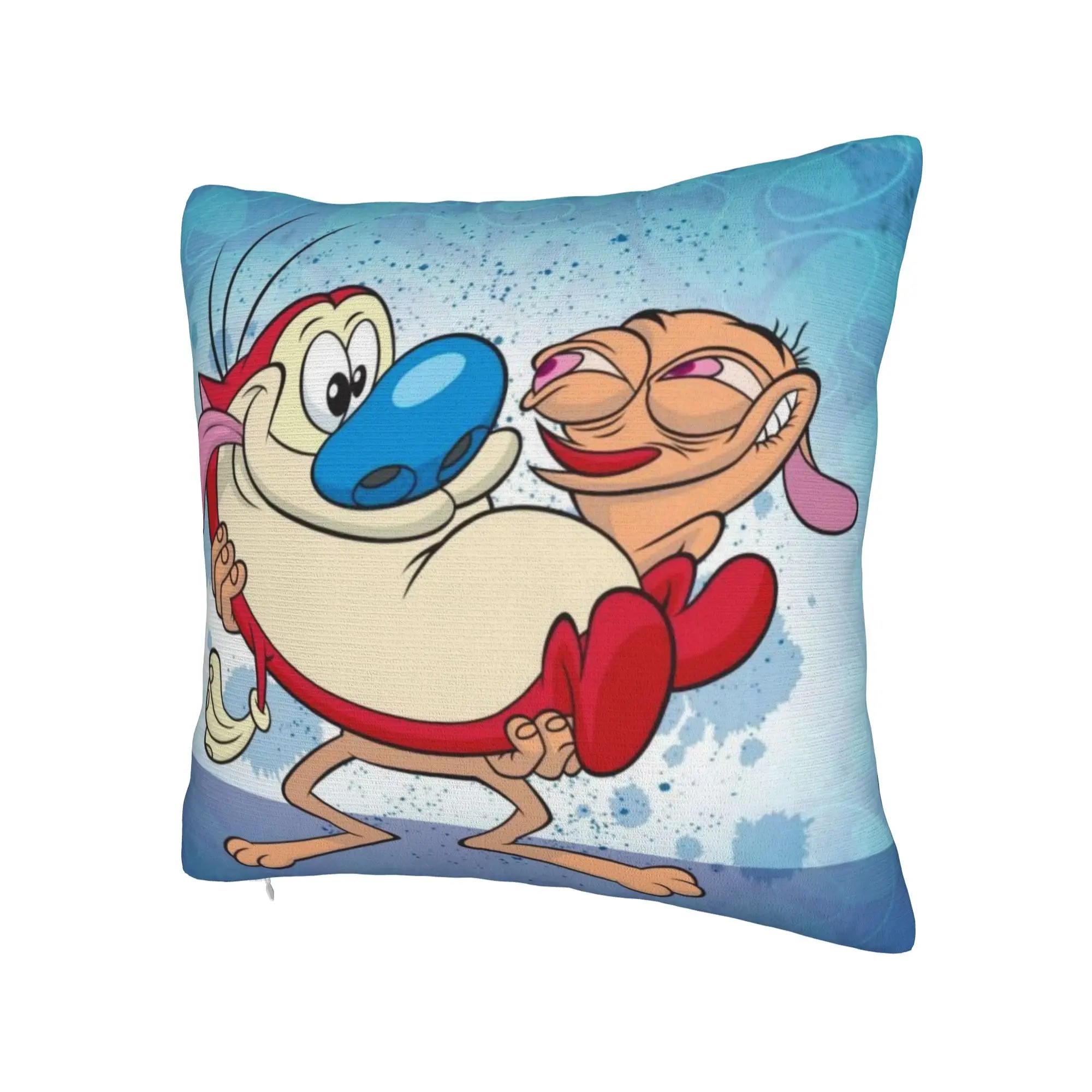 Decorative Pillowcase The Ren & Stimpy Show Cartoon Merch Home  Throw Pillow Case Cover Zipper Multi-Size