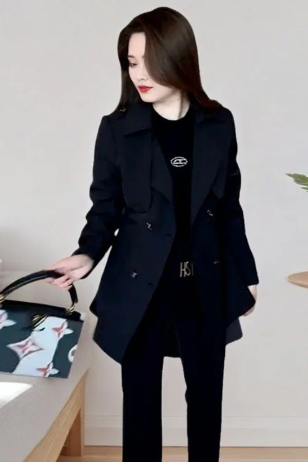 

Укороченный плащ, одежда, женские осенние длинные коричневые пальто с рукавами, шикарный женский топ, осеннее женское пальто, высокое