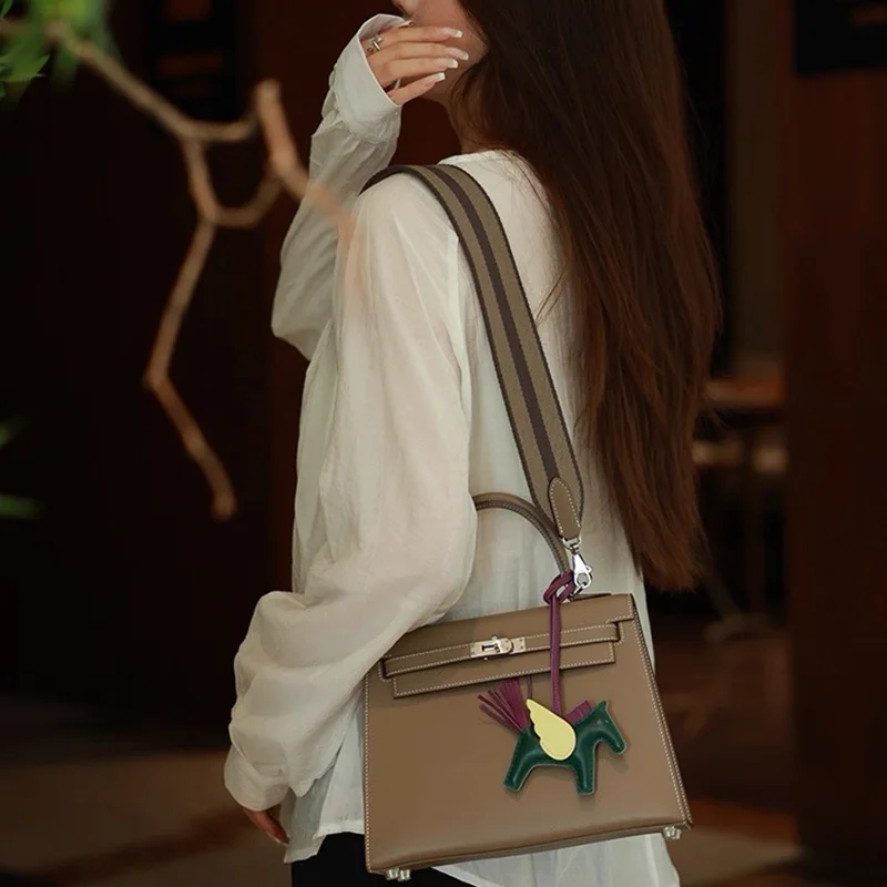 5cm Wide Hand Sewn Swift Cowhide Suitable For Kelly Handbag Shoulder Strap Crossbody Bag Strap