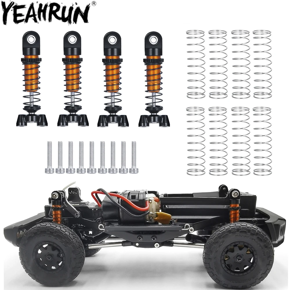 YEAHRUN 4PCS Metal Shock Absorber Adjustable Damper for Kyosho Miniz 1/18 Jimny, Miniz-Jeep 1/24 Wrangler Upgrade Parts