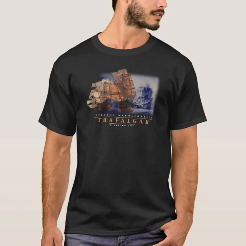 Battle of Trafalgar T-Shirt 100% Cotton O-Neck Summer Short Sleeve Casual Mens T-shirt Size S-3XL