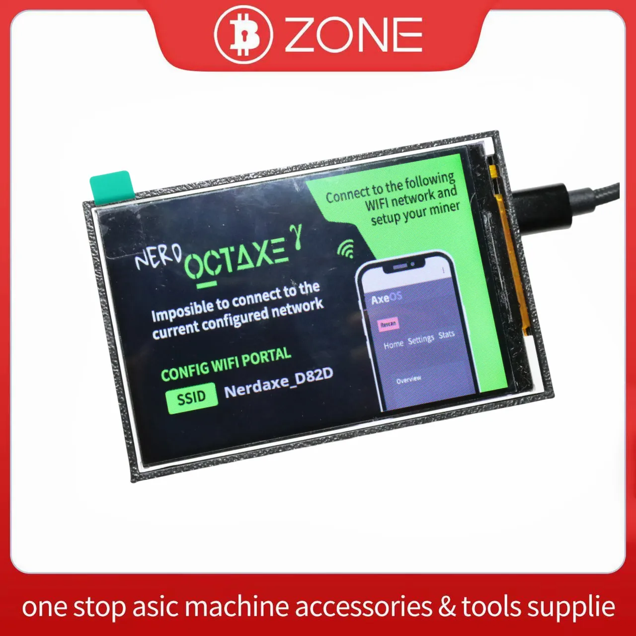 

3,5-дюймовый сенсорный дисплей, обновленный экран, большой дисплей, подходит для NerdOCTaxe 9.6T 12T Bitcoin Miner