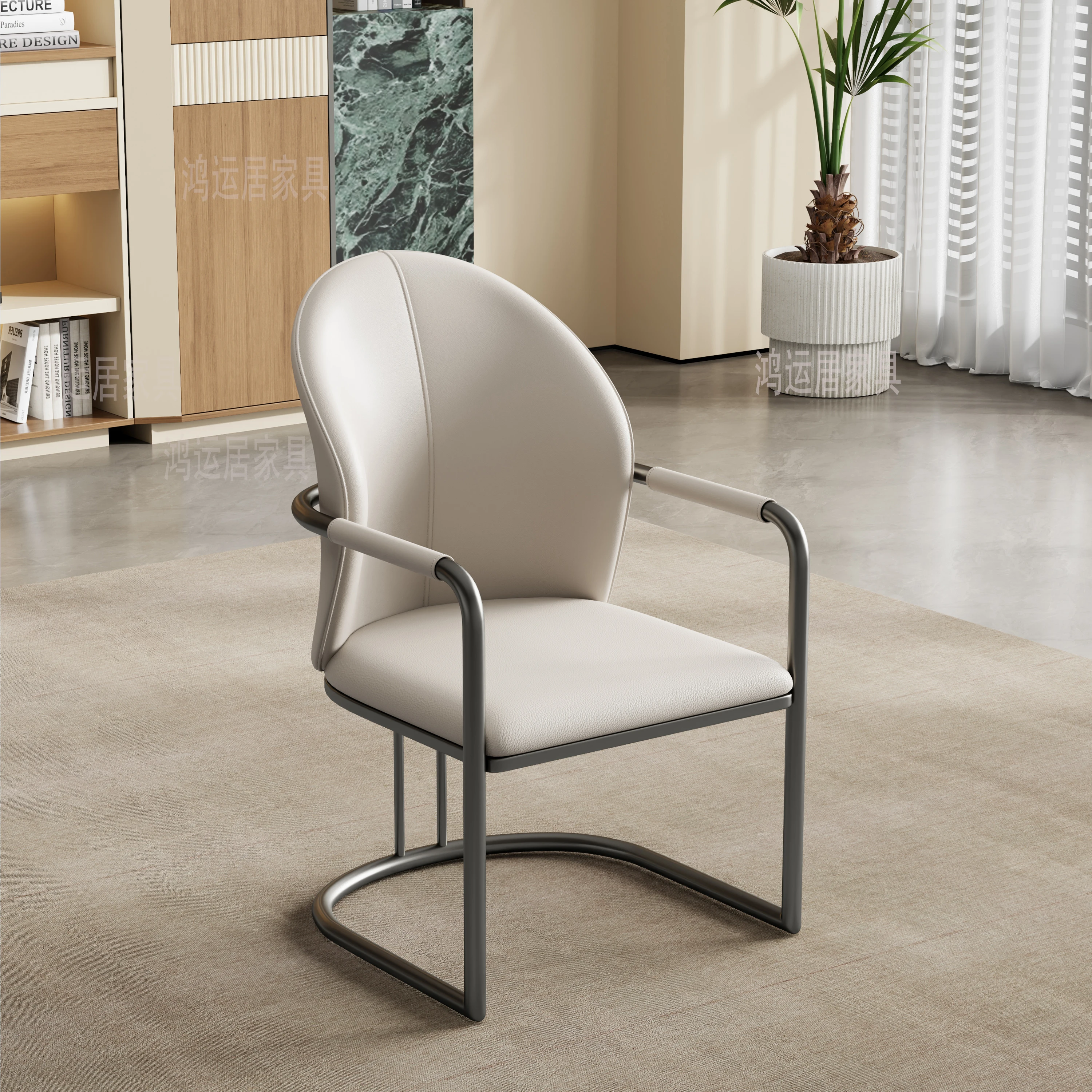 

backrest master chair leisure stool leather dining chair