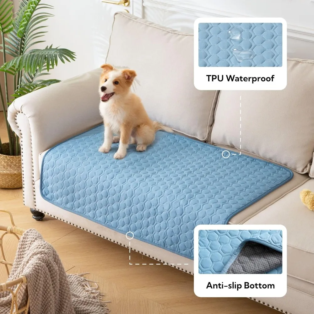 Extra Large Dog Cooling Mat, 60x80 Inch Washable Pad with Anti-Slip Bottom for Indoor Outdoor Use