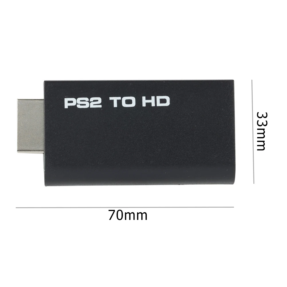 For PS2 to HDMI compatible Converter Adapter 480i/480p/576i Audio Video With 3.5mm Audio Cable Supports PC All PS2 Display Modes