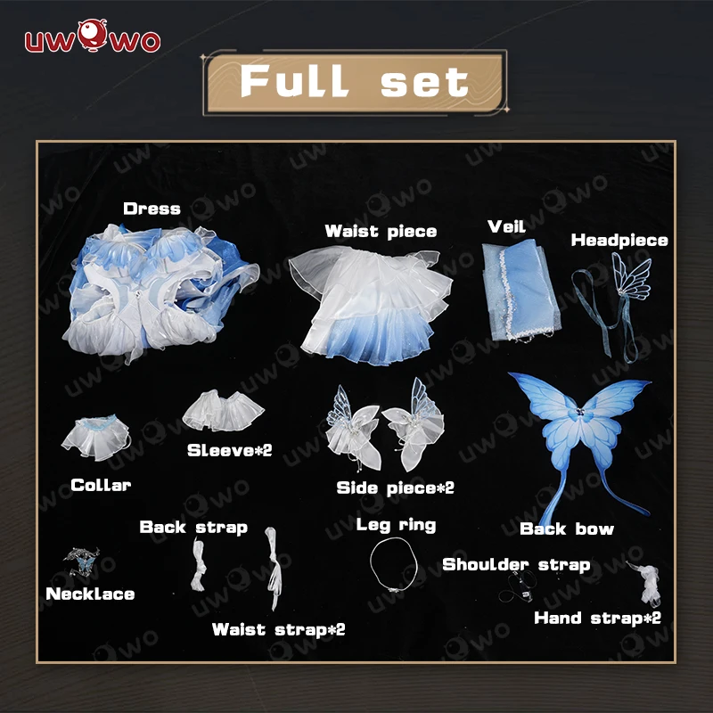 재고 있음 UWOWO Shorekeeper 코스프레 게임 Wuthering Waves Shorekeeper Fanart Oath 웨딩 드레스 WuWa 코스프레 의상 할로윈 비용