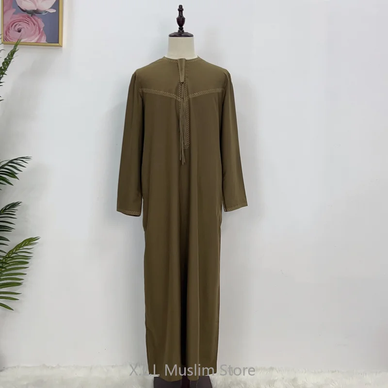 Caftan Marocain Kebaya pour Homme, Vêtement Arabe, Mode Musulmane Décontractée, Robe de Prière, Eid Ramadan