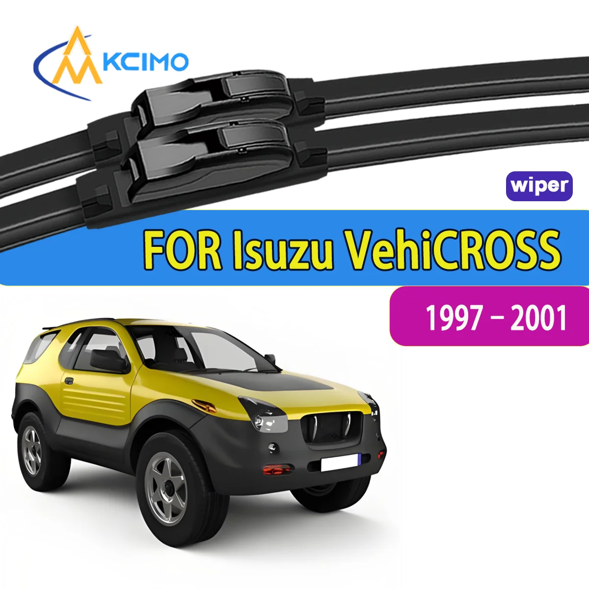 

2pcs Quality Windscreen Silent Black Car Rain Brush Suitable for Isuzu VehiCROSS 1997-2001 Isuzu VX Isuzu Tiejingang Front Wiper