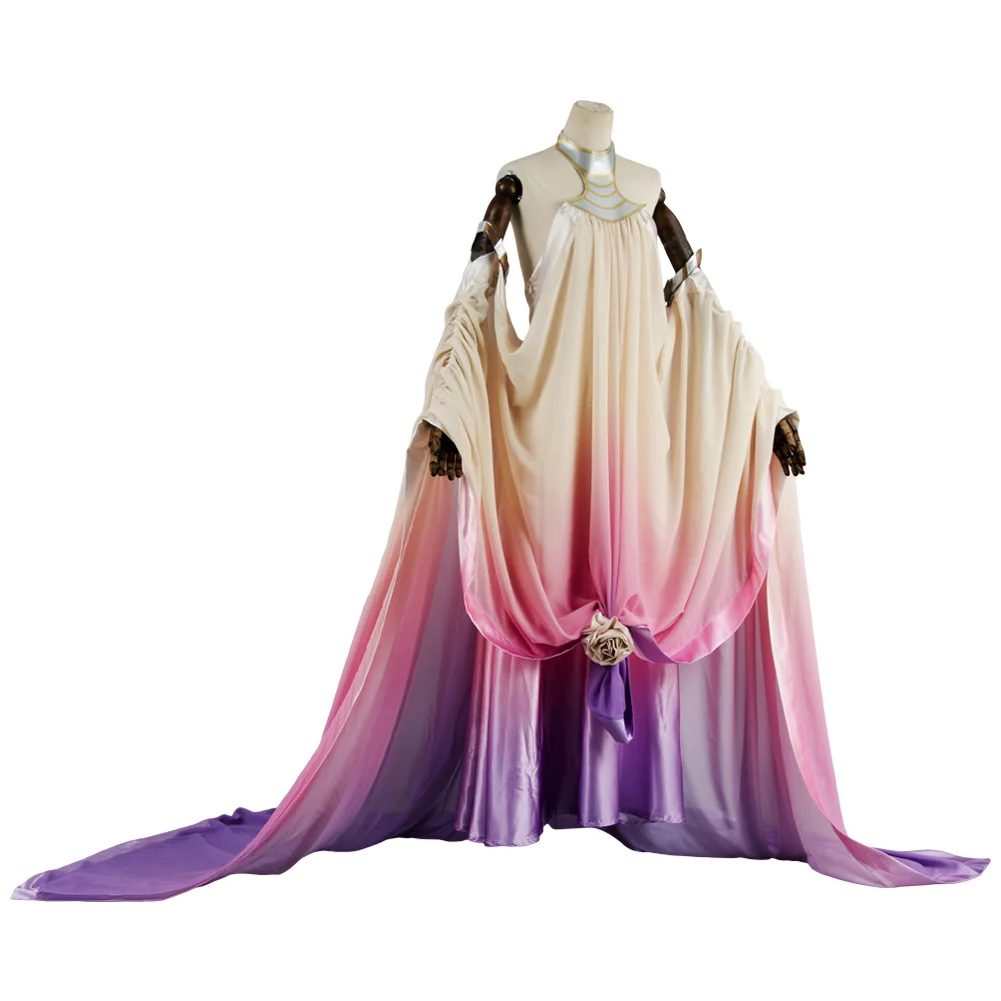 Costume de Cosplay de Padme Amidala pour Femme, Perruques, Nette, Tenues, Robe de Lac, Film, Espace, Bataille, Barrage, Habillage, ixTrempée