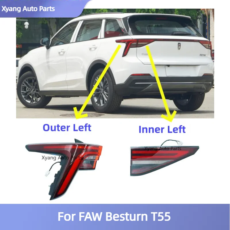 

For FAW Bestune T55 Rear Bumper Tail Reverse Stop Brake Lamp Taillights Tail Light Assembly