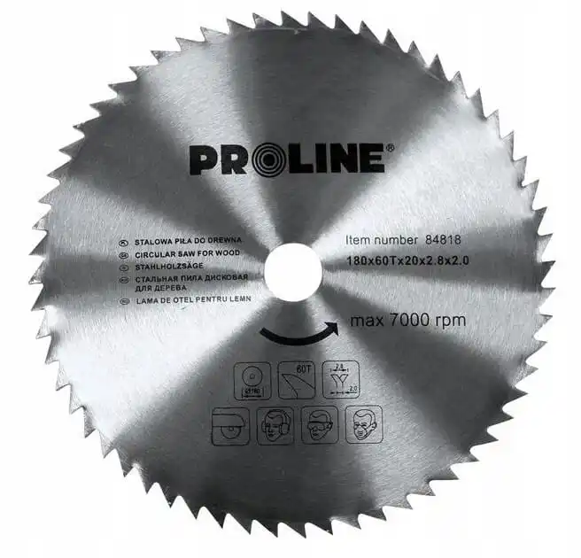 180x20mm 60z houtzaagschijf zonder Widia