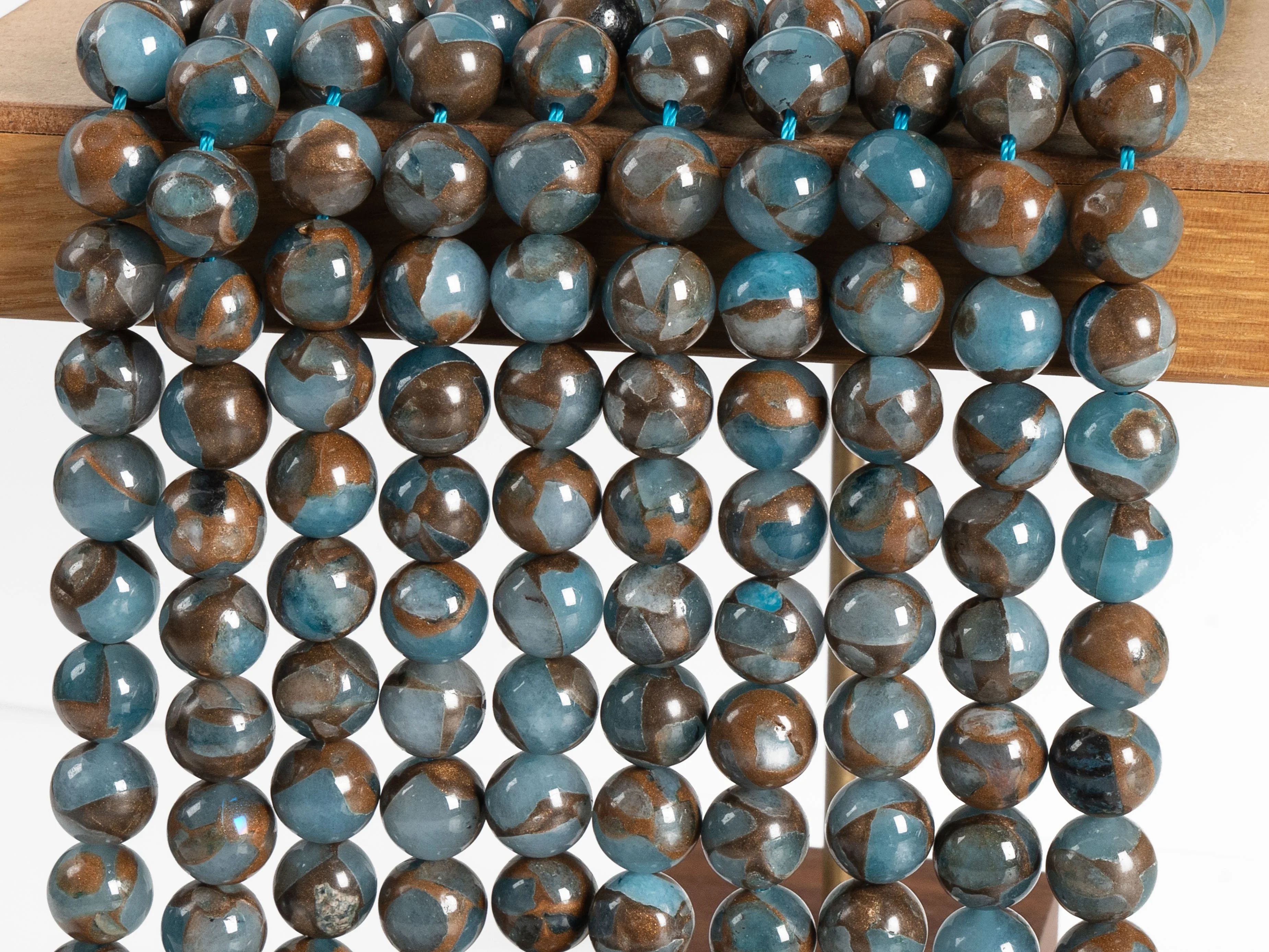 Sky Blue Sandstone Beads Synthetic Grade AAA Gemstone Loose Beads Round Size Options 6/8/10/12mm for Jewelry Making