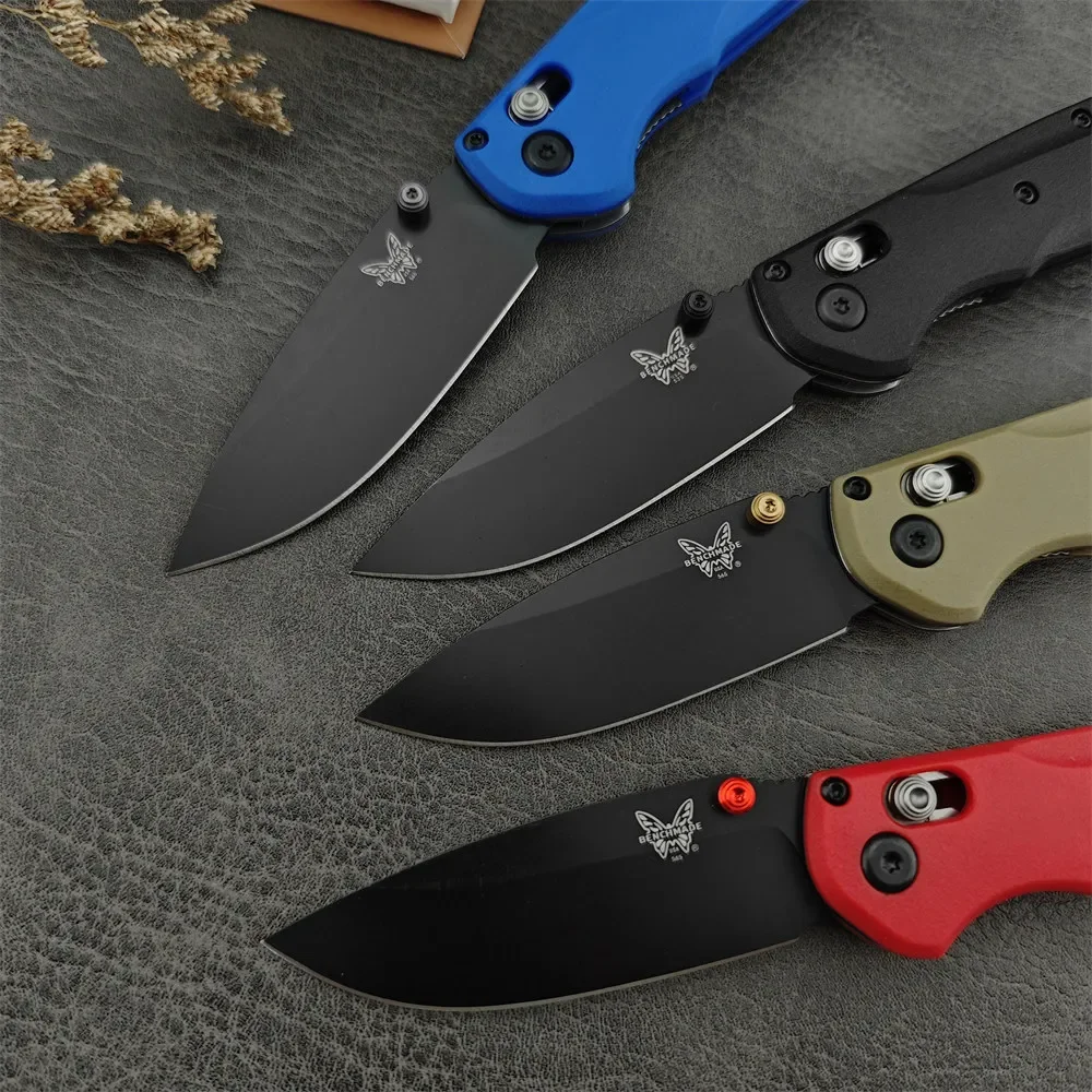 BM 565 Folding Pocket Knife D2 Blade Nylon Fiber Handle High Quality Outdoor EDC Survival Camping Hiking Hunting Tools Gift