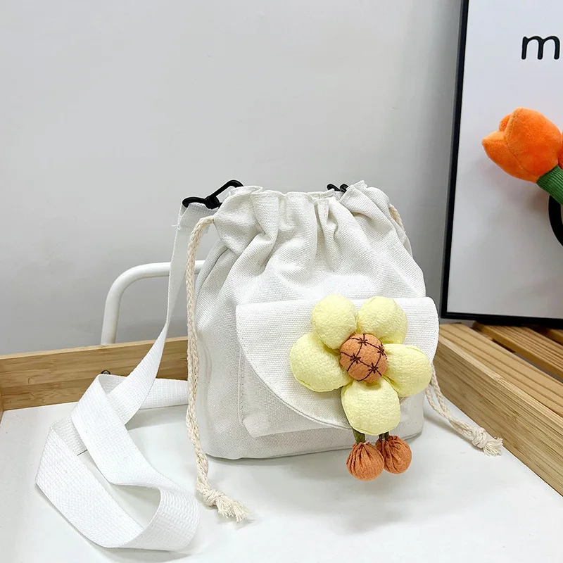 

2025 Floral Drawstring Bucket Bag for Women Fashion Canvas Crossbody Purse Cute Shoulder Bag Stylish Unique Design