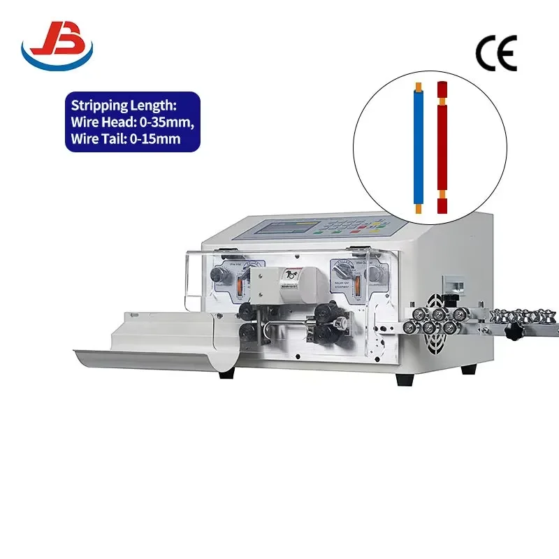 High Precision 4-Wheel Drive Computer Wire Stripping Machine 0.1-6mm Touch Screen Control PVC Electronic Cable Peeling Jianbo