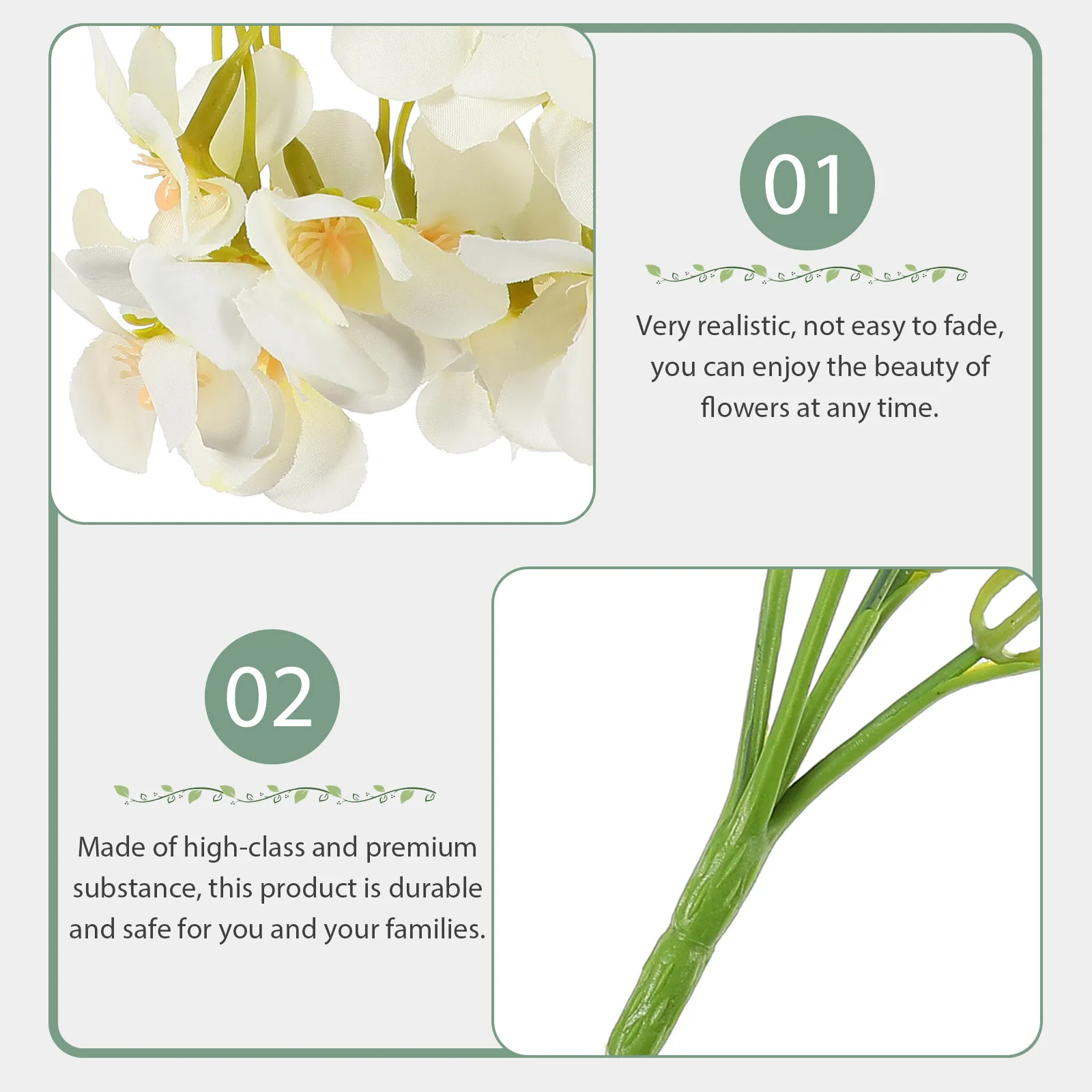 

1 Bunch Premium Simulation Artificial Begonia Flower Realistic Fake Bouquet Decoration Wedding Home Party Office Plastic Flower